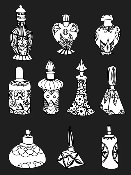 Isolated perfume bottles — Stock Vector