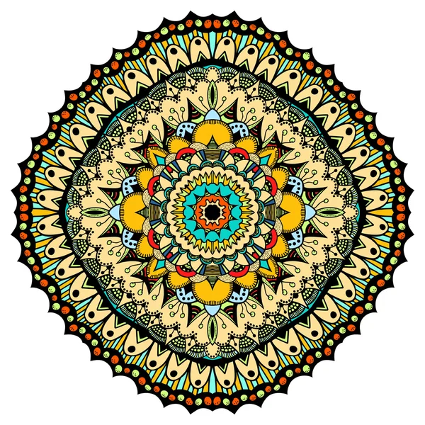 Mandala oriental ornamentada — Vetor de Stock