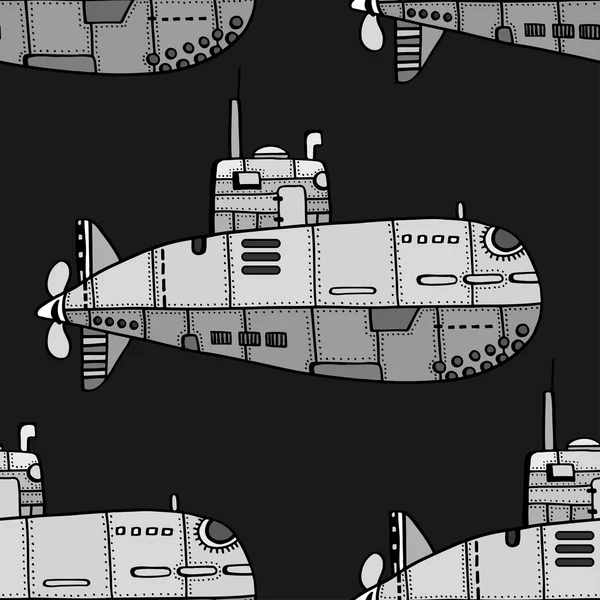 Doodle nákres ponorky — Stockový vektor