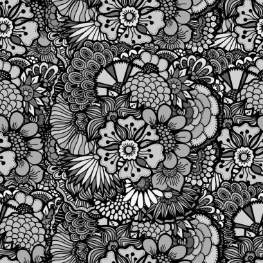 elle çizilmiş çiçek duvar kağıdı