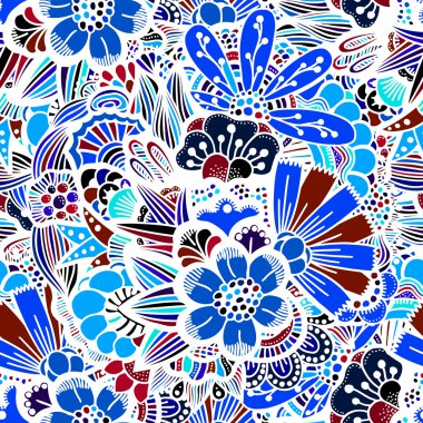 Çiçekler pürüzsüz desen