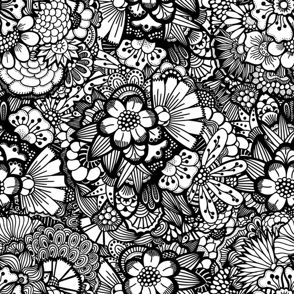 Handgezeichnete florale Tapete — Stockvektor