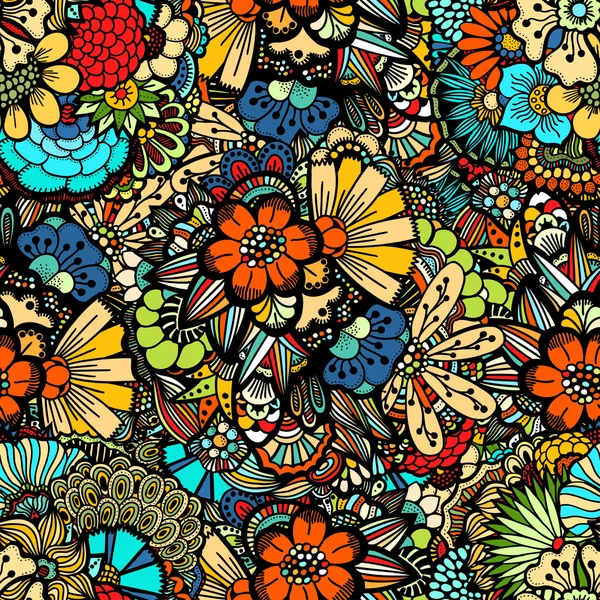 Flowers seamless pattern — Stock Vector