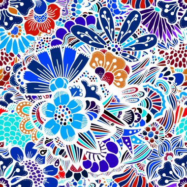 Çiçekler pürüzsüz desen