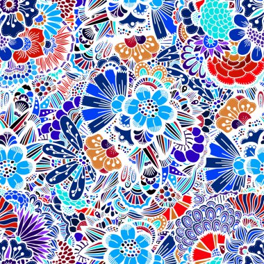 Çiçekler pürüzsüz desen