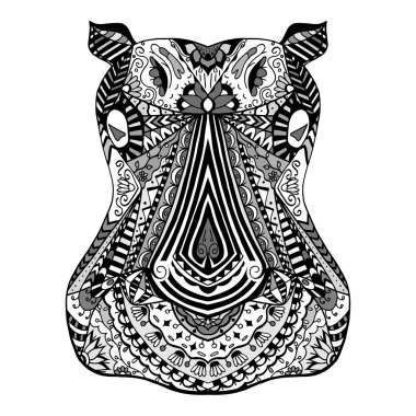 Stilize su aygırı zentangle