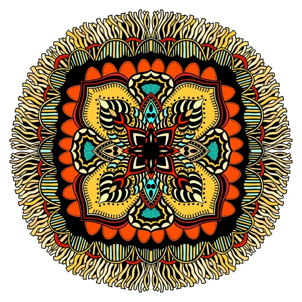 Mandala oriental adornada — Vector de stock