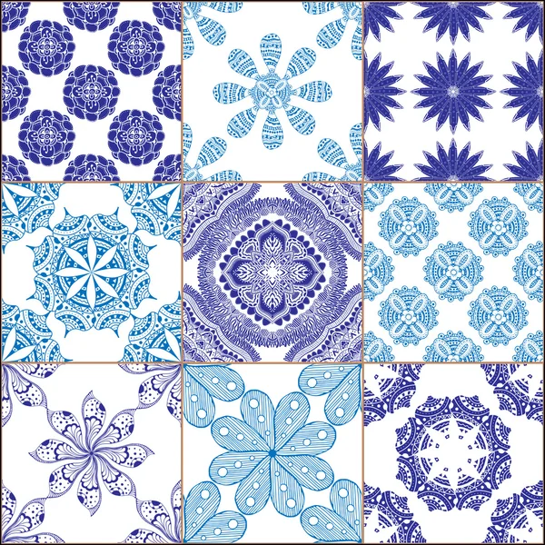 Tiles Floor Ornament Collection — Stock Vector