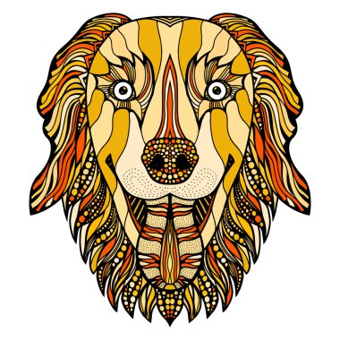 köpek zentangle kafa