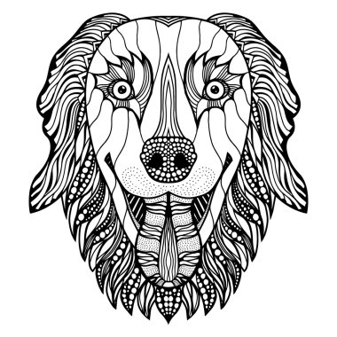 köpek başı zentangle