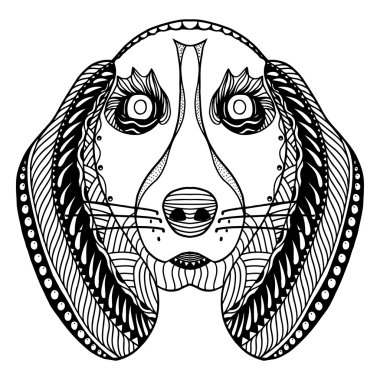 köpek başı zentangle