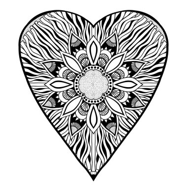 kalp şeklinde desen