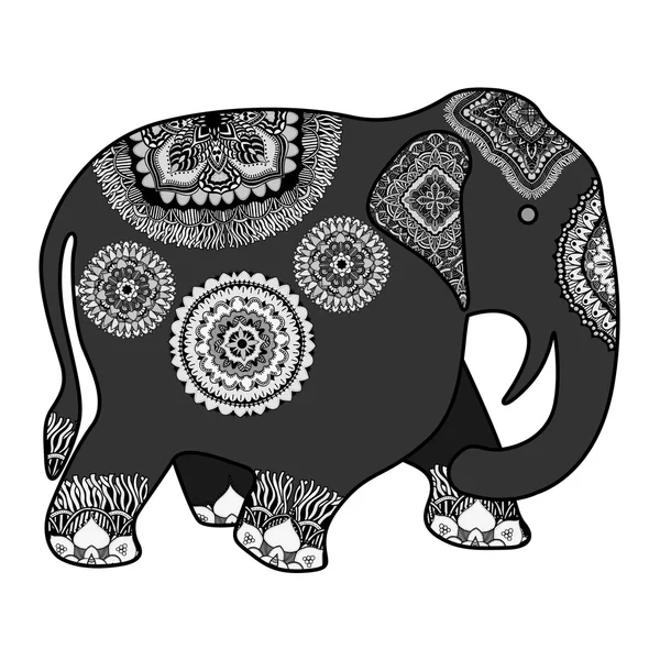 Χέρι που Ινδικό Ελέφαντα. — Διανυσματικό Αρχείο