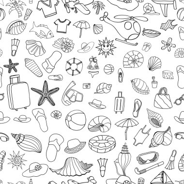 Yaz tatil tatil doodle