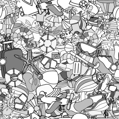 Yaz tatil tatil doodle