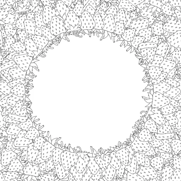 Bakgrund med jordgubbar — Stock vektor