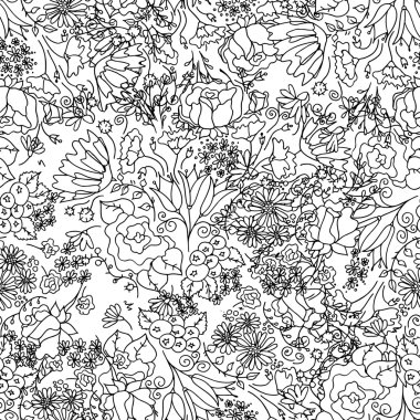 elle çizilmiş çiçek duvar kağıdı