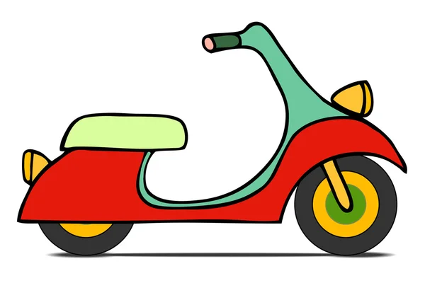 Isolerade Classic moped — Stock vektor