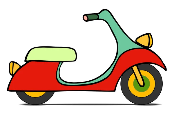 Ciclomotor clásico aislado — Vector de stock