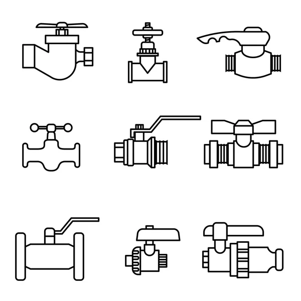 Ensemble de robinet — Image vectorielle