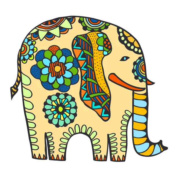 Elefante indio decorado — Archivo Imágenes Vectoriales