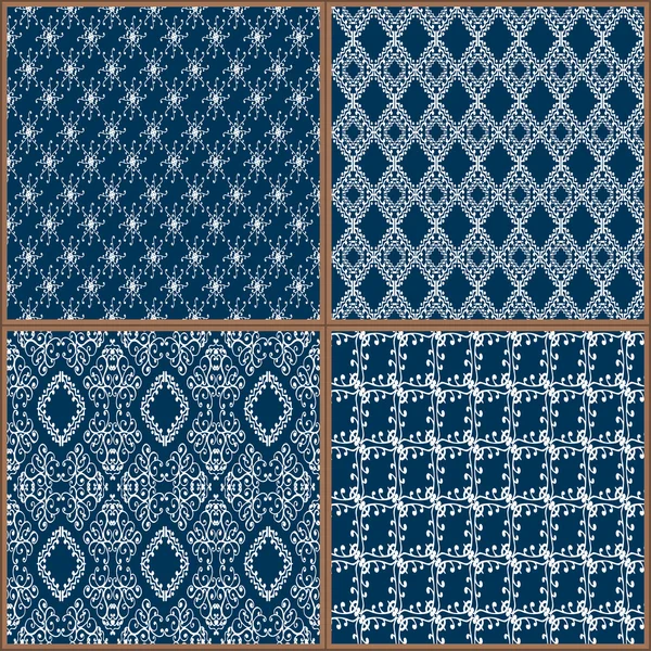 Azulejos piso ornamento colección — Vector de stock