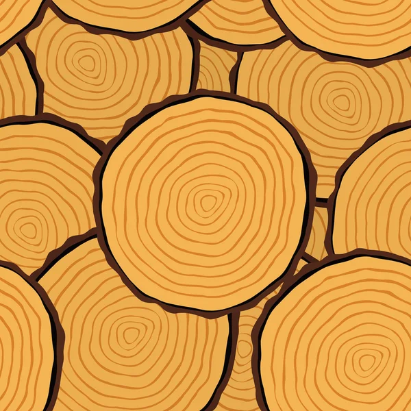 砍伐的原木对接无缝模式 — 图库矢量图片
