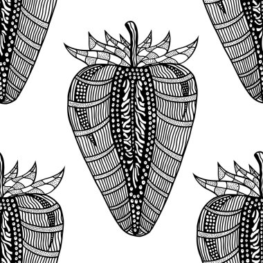 Sorunsuz çilek elle çizilmiş