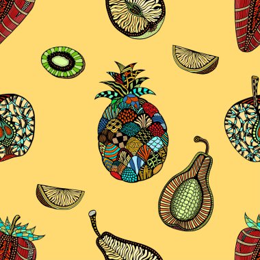 ananas elle çizilmiş