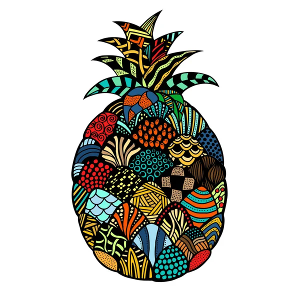 Ananas Dessiné à la main — Image vectorielle