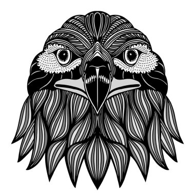 El çekilmiş Merkez kartal.