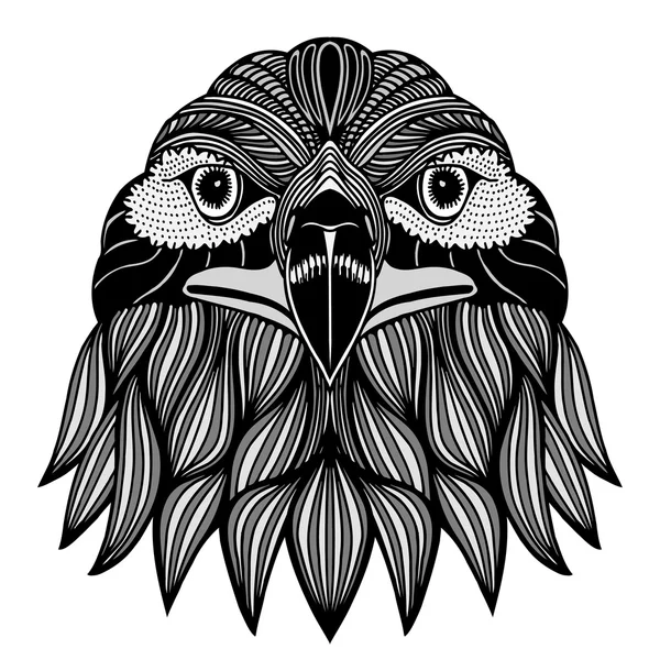 Hand Drawn head of eagle. — Stock Vector
