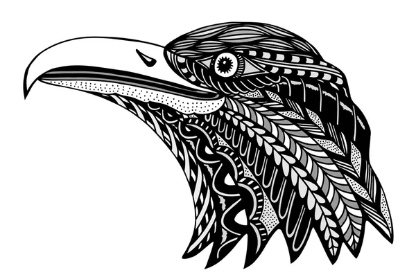 Ручная головка орла . — стоковый вектор