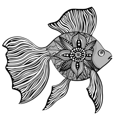 çizilmiş balık el