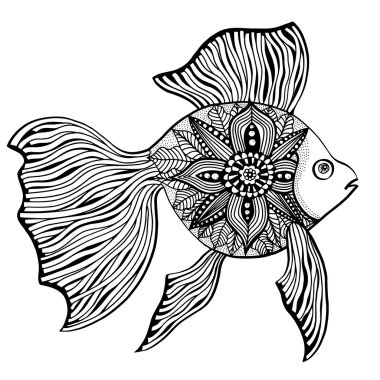 çizilmiş balık el