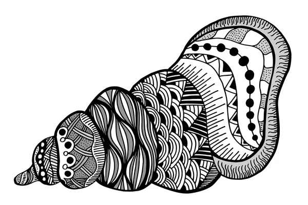 Kézzel rajzolt kagyló — Stock Vector