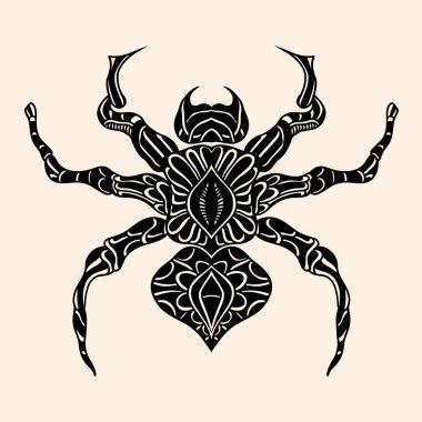 Soyut desenli örümcek.