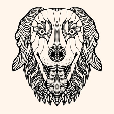 soyut desenli köpek