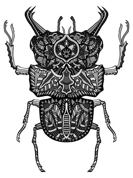 手画的甲虫 — 图库矢量图片