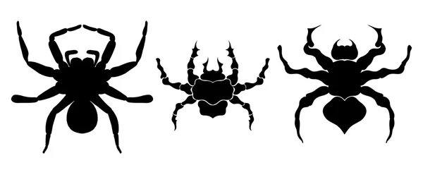 Zwarte silhouet Spider pictogram — Stockvector