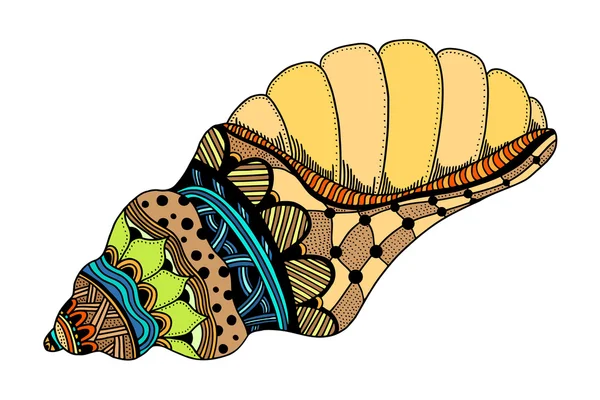 Seashell. Vector illustration. — Stock Vector