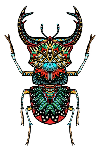 Escarabajo de color de vector — Vector de stock