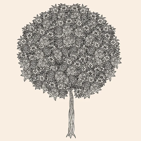 林树的花朵 — 图库矢量图片