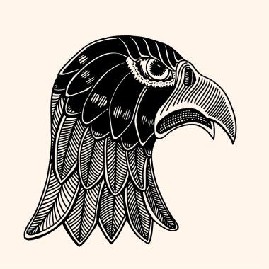 El çekilmiş Merkez kartal.