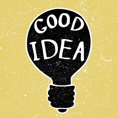 fikir ampul ve grunge textures