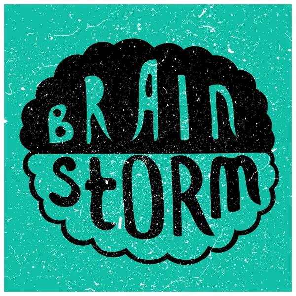 Brain Storm text — Stock Vector