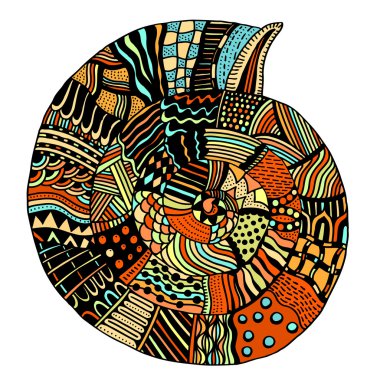 Deniz kabuğu. vektör çizim.