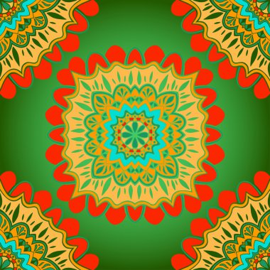 Oryantal renkli süsleme