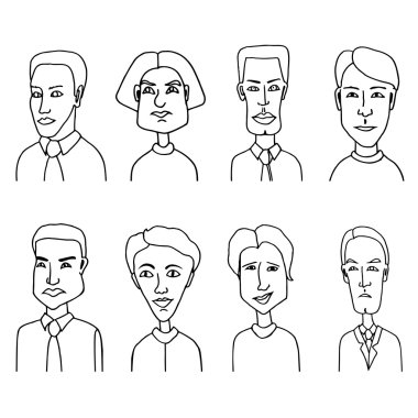 Kroki insanlar simgeler.