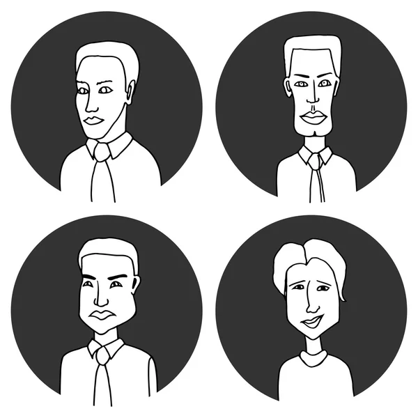 Sketch people icons. — Stock Vector